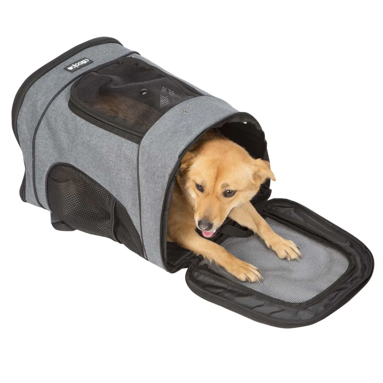 Cadoca Haustierrucksack Grau 41x30x31cm