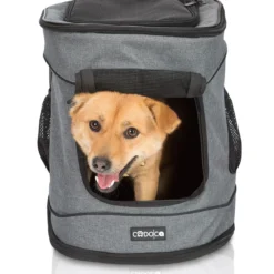 Cadoca Haustierrucksack Grau 41x30x31cm