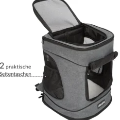 Cadoca Haustierrucksack Grau 41x30x31cm