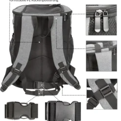 Cadoca Haustierrucksack Grau 41x30x31cm