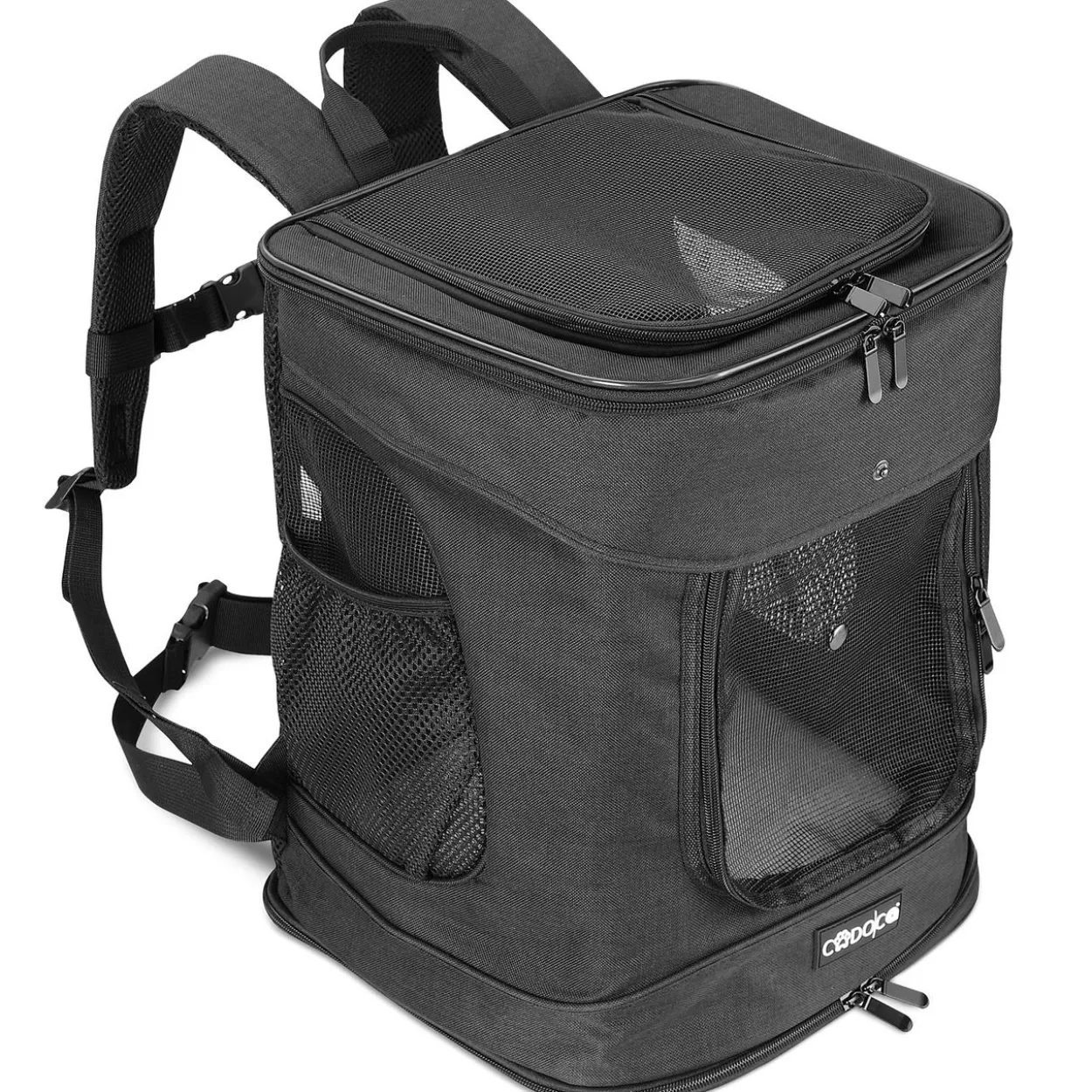 Cadoca Haustierrucksack Schwarz 41x30x31cm