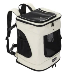 CADOCA Haustier Rucksack 43 x 35 x 30cm taupe