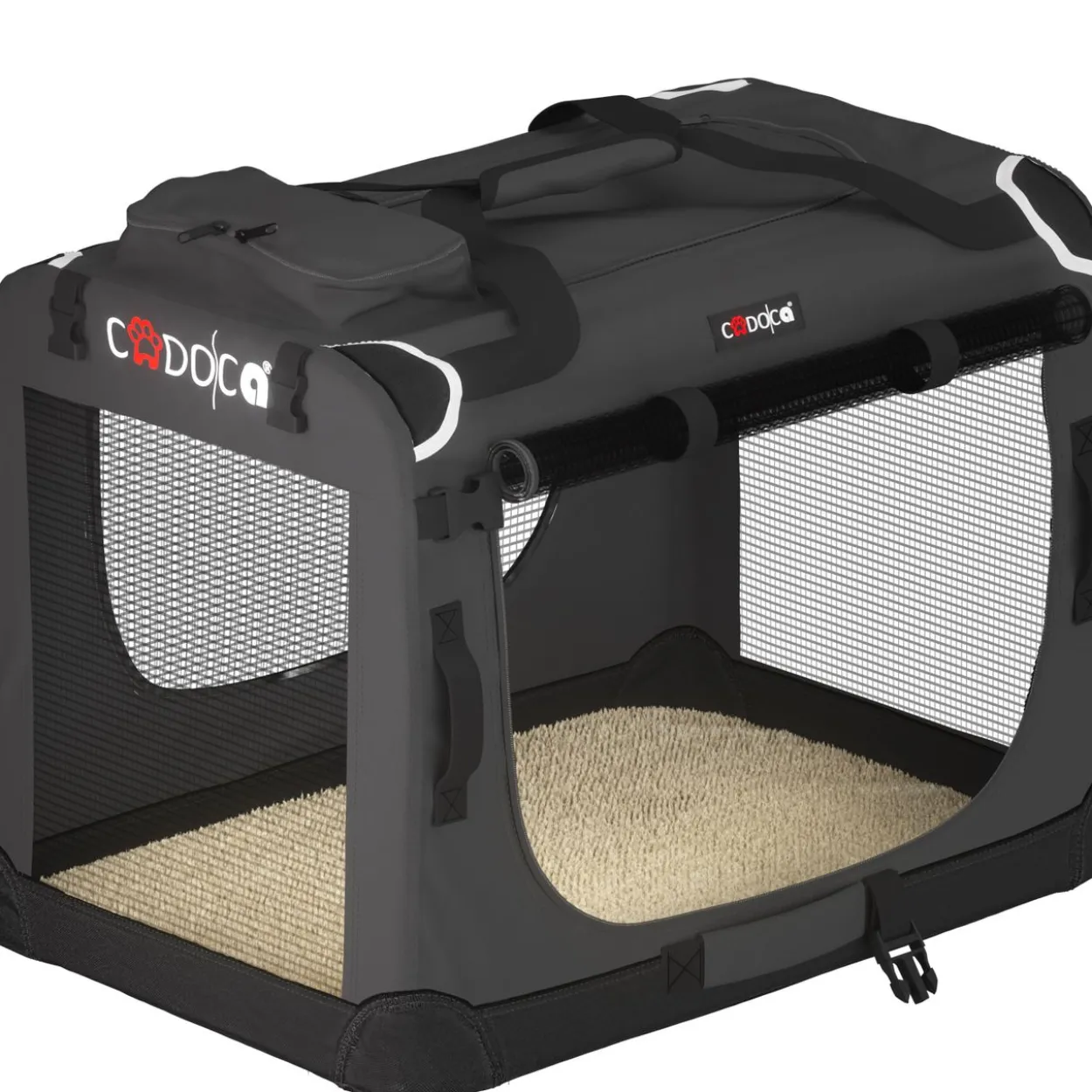 Cadoca Tiertransportbox M 60x42x44cm anthrazit