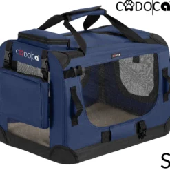 Cadoca Tiertransportbox S 50x34x36cm navyblau