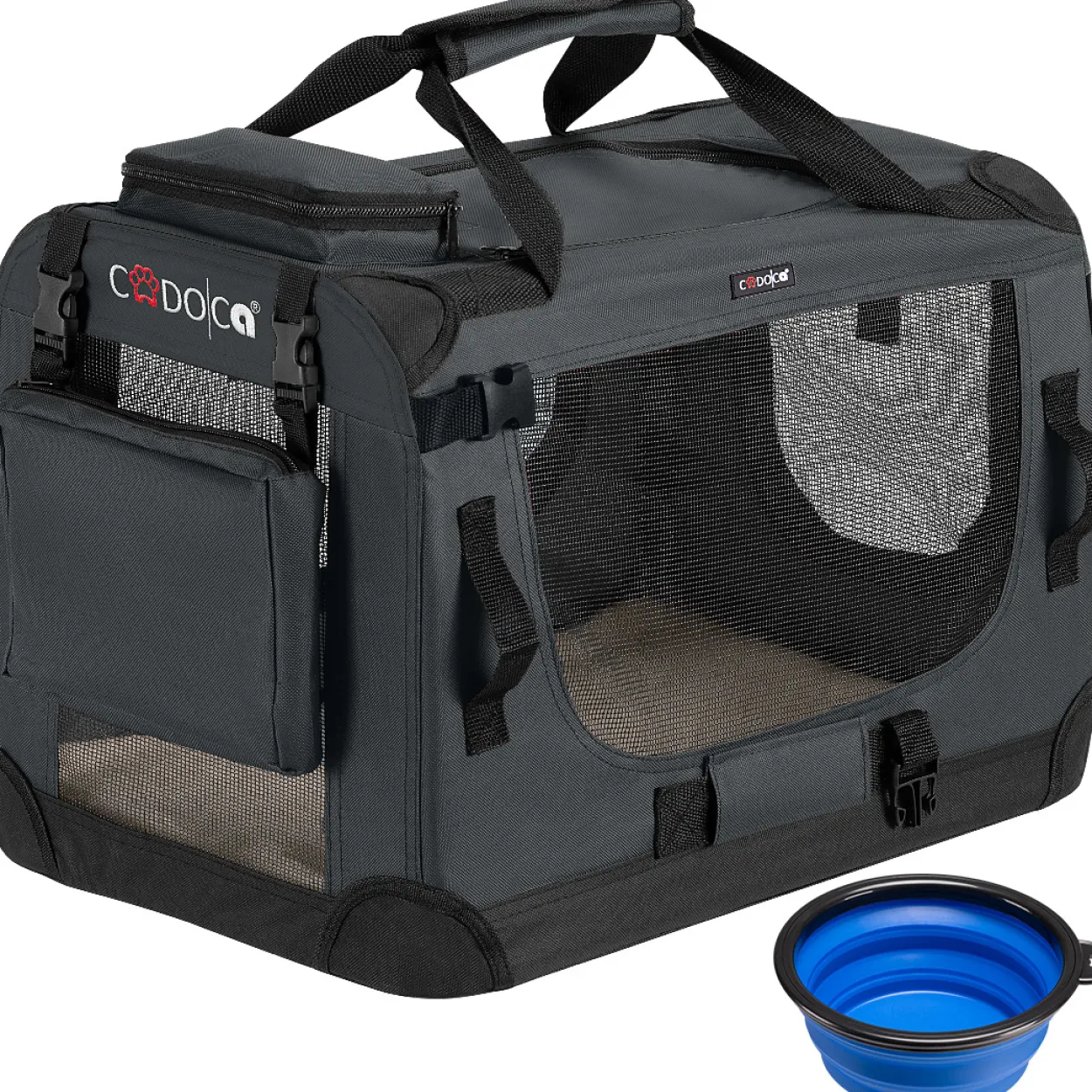 Cadoca Tiertransportbox S 50x34x36cm anthrazit