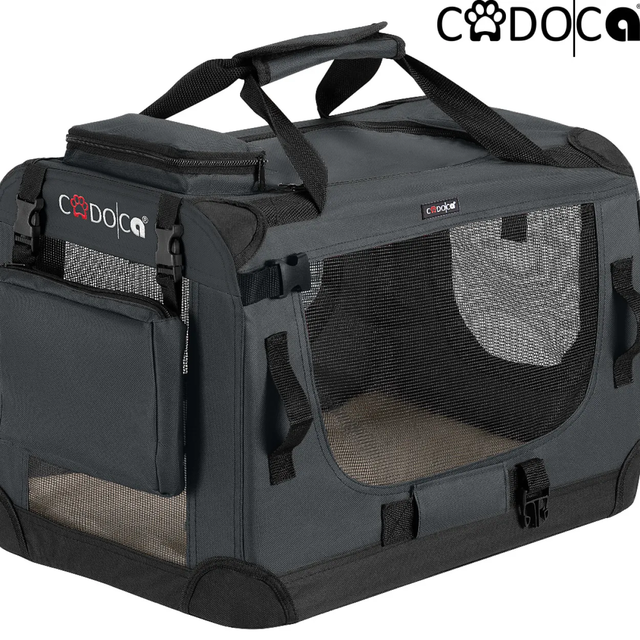 Cadoca Tiertransportbox S 50x34x36cm anthrazit