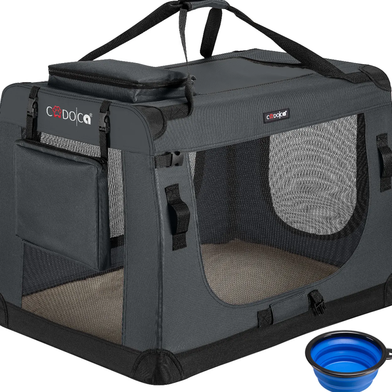 Cadoca Tiertransportbox XL 82x58x58cm anthrazit