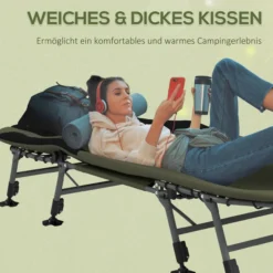 Campingbett Feldbett klappbar Reisebett bis 180kg belastbar Oxford Grün