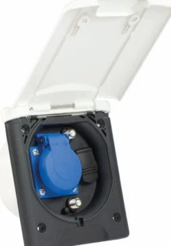 Camping CEE Einbausteckdose mit 1x Schukosteckdose 2x SAT-Steckdose, 1x 12 V DC Steckdose