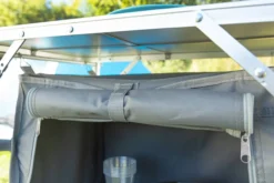 Campingküche mit Windschutz, 2-stufigem Stoffschrank ca. 143 x 41 x 80 cm