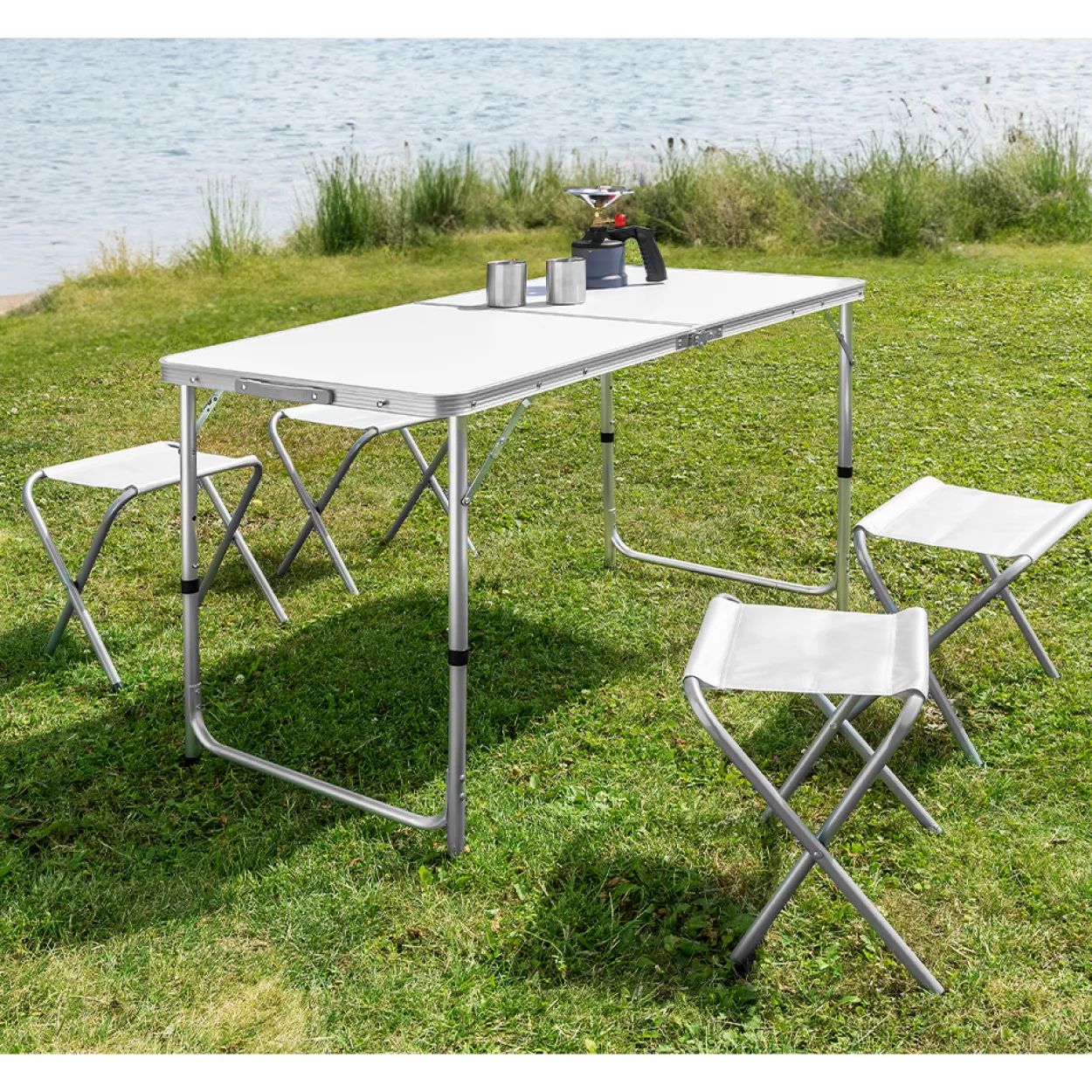 Camping Klappbarer Tisch Set 5-tlg.