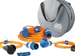 Camping SET Adapterleitung, Verlängerungskabel und Taschenlampe IP44