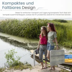 Campingtisch Klapptisch Gartentisch, leicht Aluminium Beistelltisch