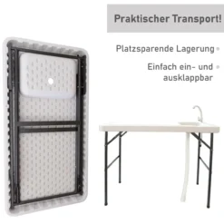 Campingtisch mit Spüle und Wasserhahn