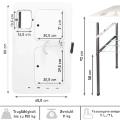Campingtisch mit zwei Spülbecken