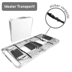 Campingtisch Set 5-teilig, Klapptisch mit 4 Camping Hocker