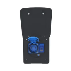 Caravan Vorzeltsteckdose USB/SAT IP44 schwarz ähnlich RAL9005