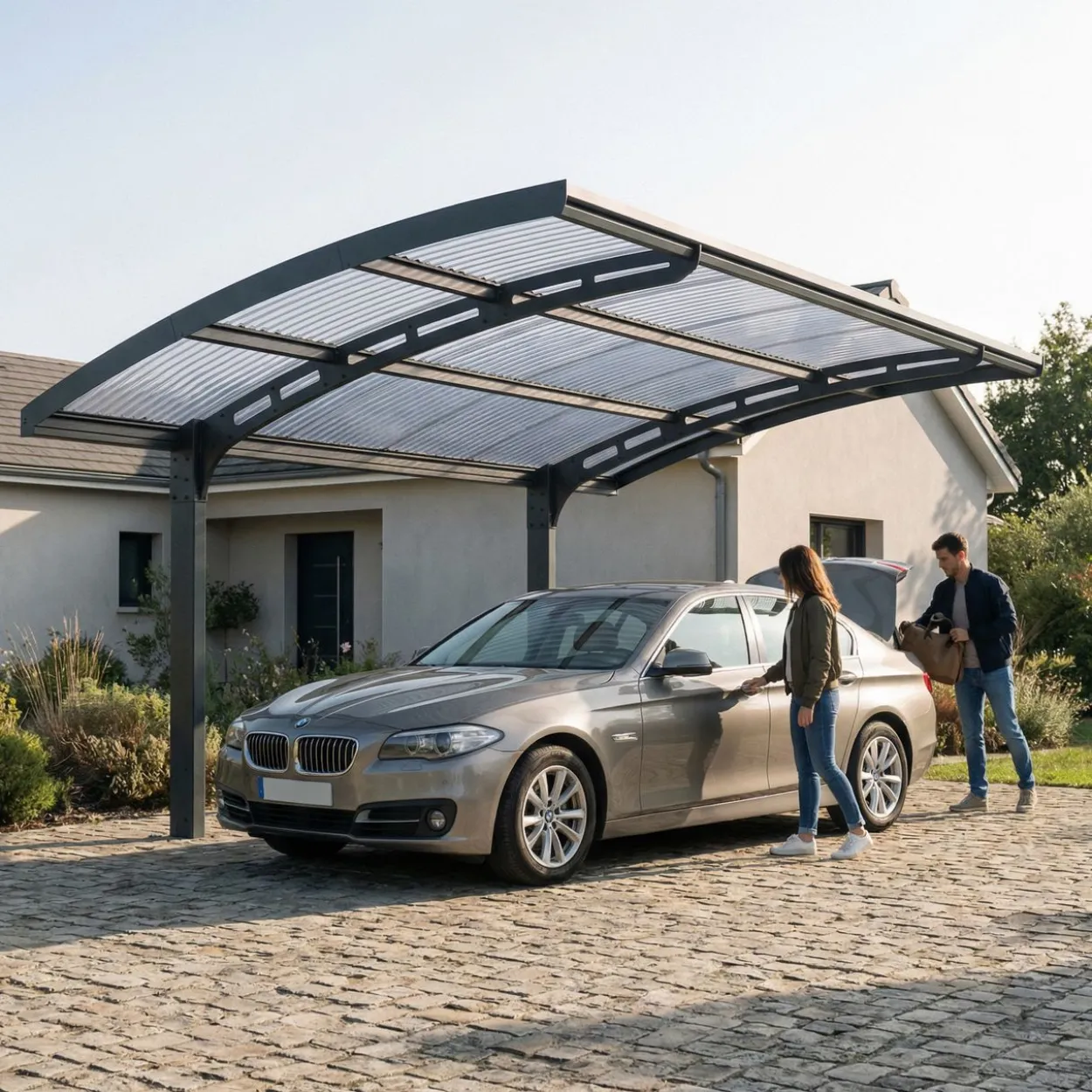 Carport Arizona Wave 495 x 289 cm Anthrazit