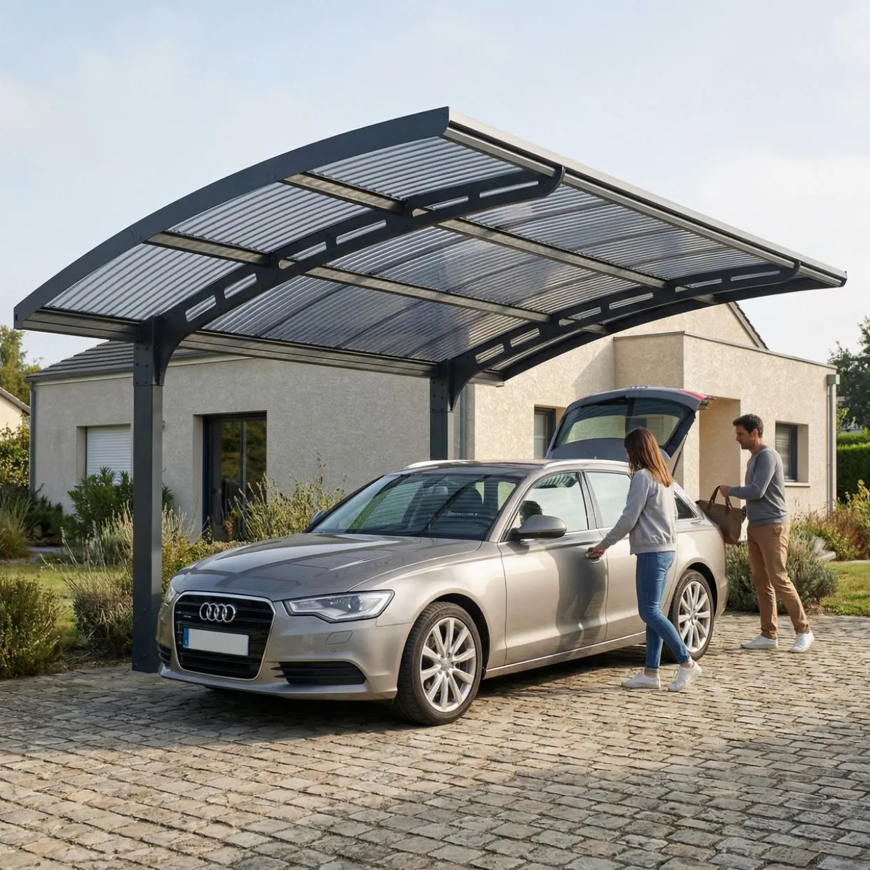 Carport Arizona Wave 495 x 289 cm Anthrazit