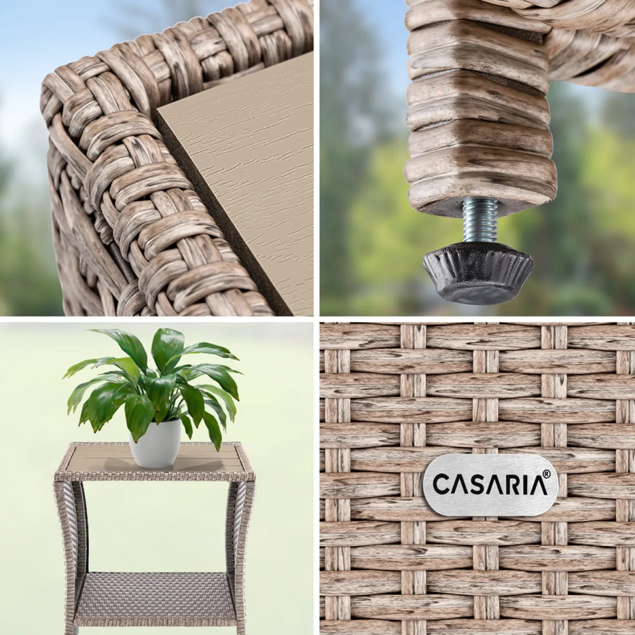 Casaria Beistelltisch 45x45x40cm creme