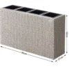 Casaria Blumenkasten Polyrattan 4er 95 x 60 x 27cm creme