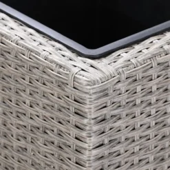 Casaria Blumenkasten Polyrattan 4er 95 x 60 x 27cm creme