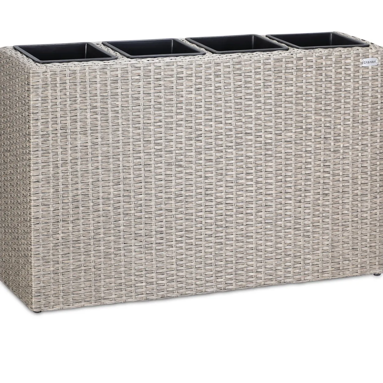 Casaria Blumenkasten Polyrattan 4er 95 x 60 x 27cm creme