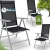 Casaria Gartenstuhl Bern 3er-Set Silber