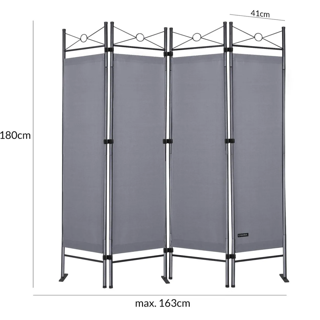Casaria Paravent Anthrazit 180x163cm