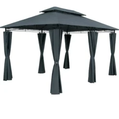 Casaria Pavillon Topas Anthrazit 3x4m UV-Schutz 50+