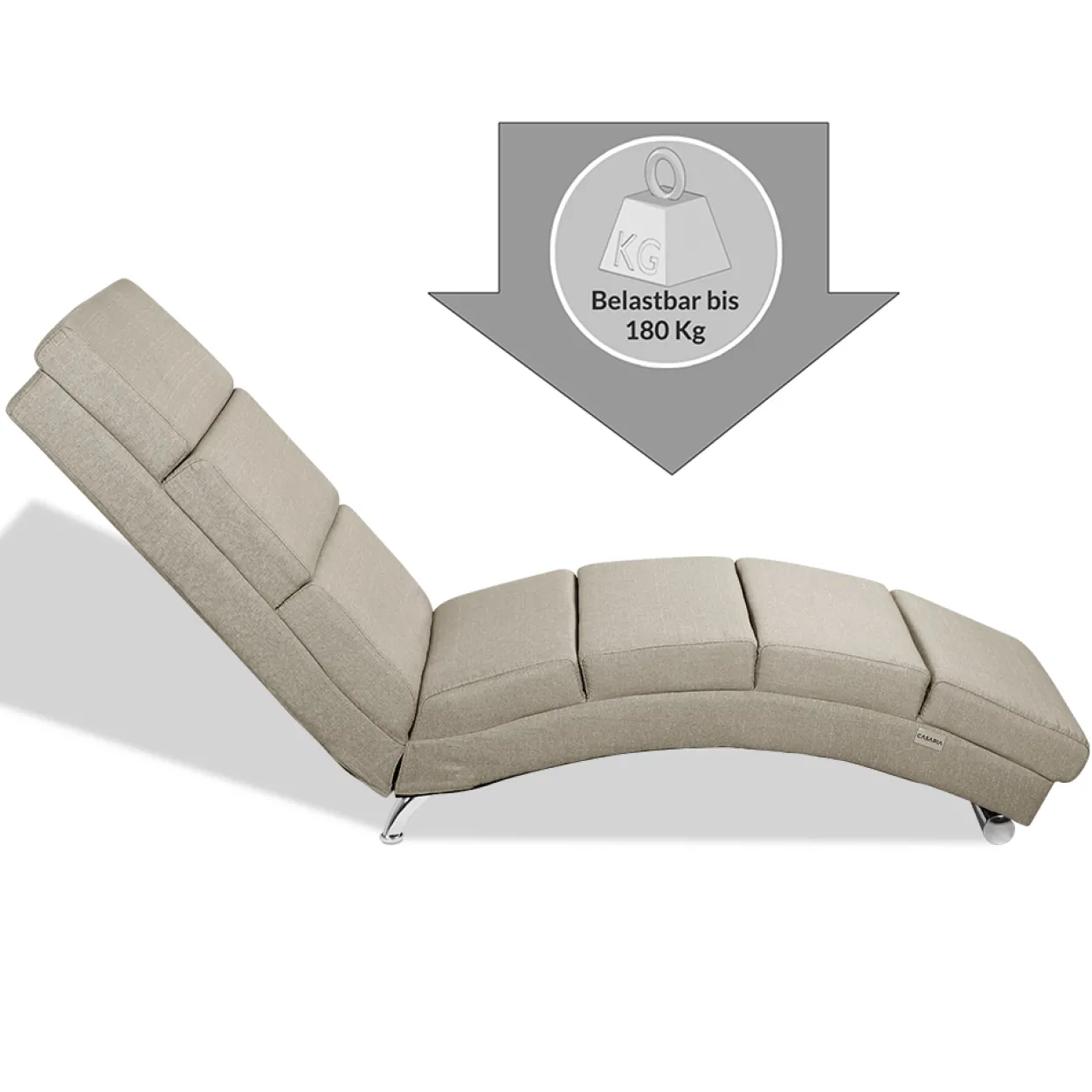Casaria Relaxliege London Sand Webstoff