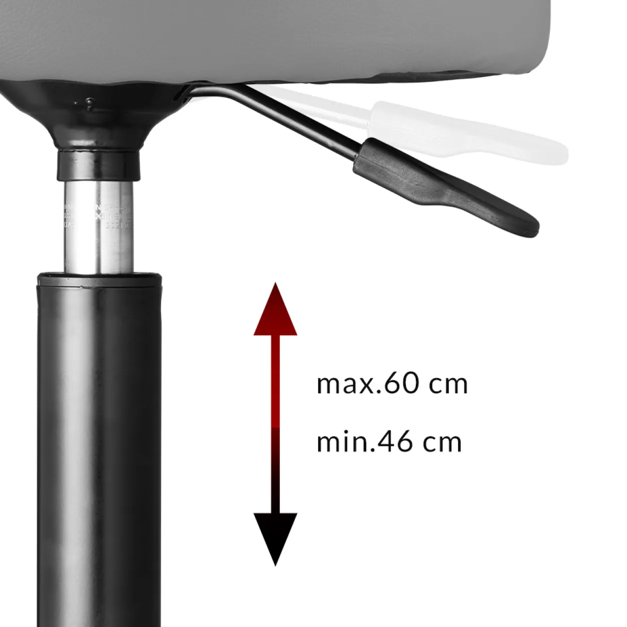 Casaria Rollhocker Kunstleder Grau 360° drehbar