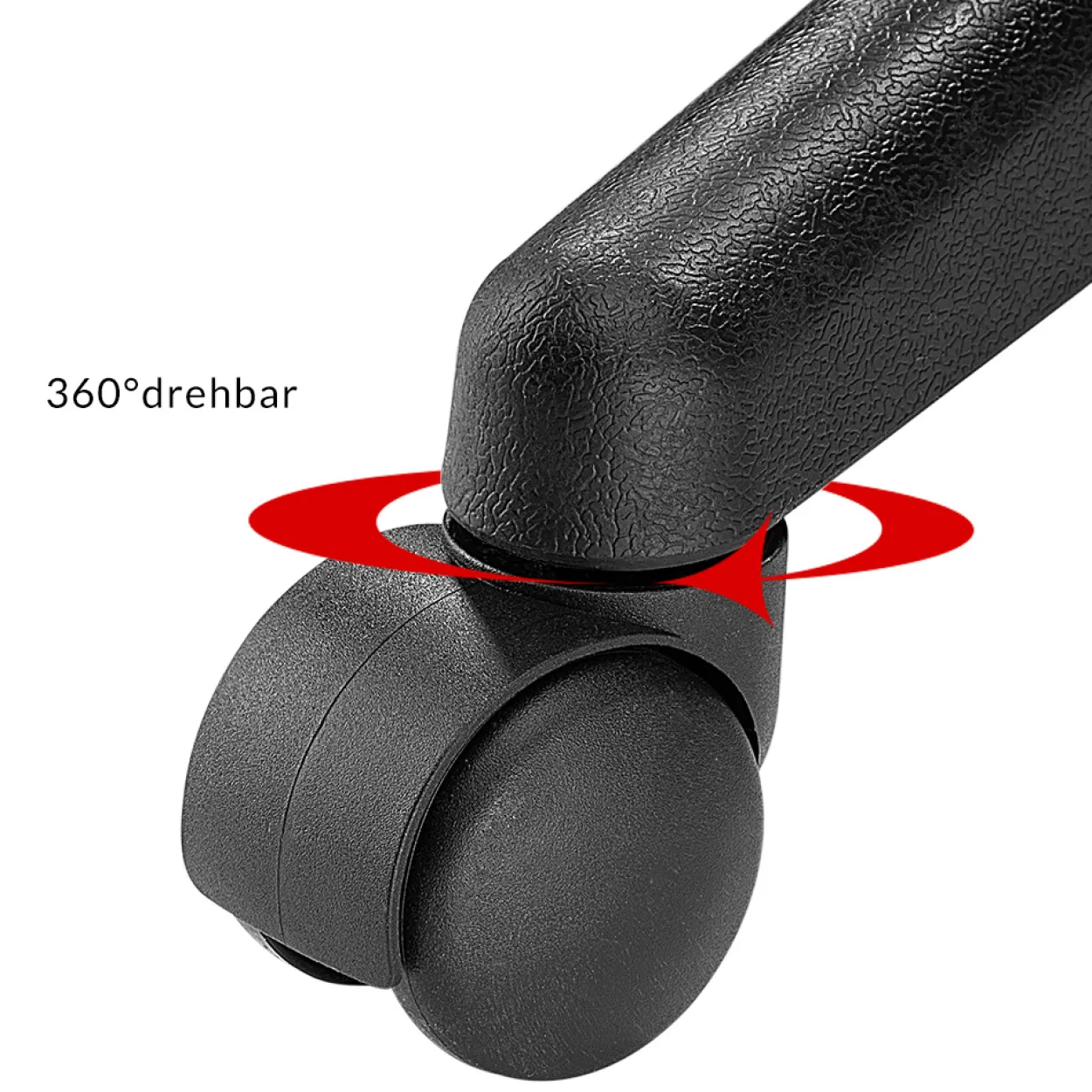 Casaria Rollhocker Kunstleder Grau 360° drehbar