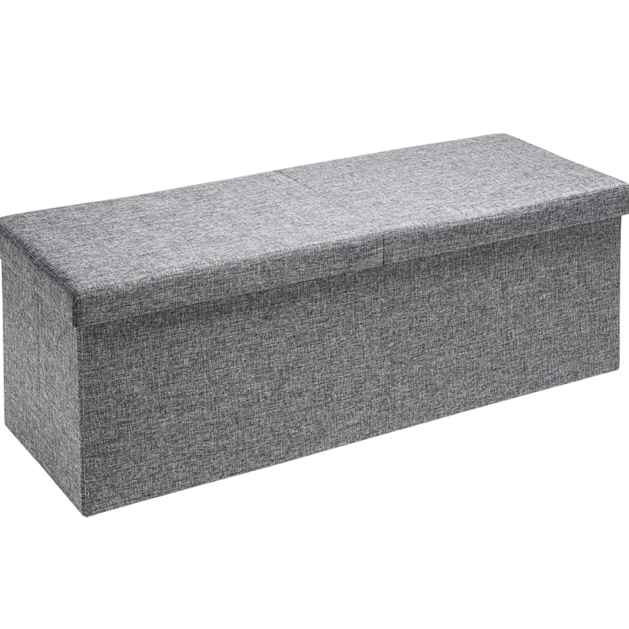 Casaria Sitzbank Hellgrau 115x38x38cm mit Klappdeckel