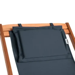 Casaria Sonnenliege Anthrazit Akazienholz