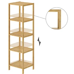 Casaria Standregal Bambus 140x33x33cm