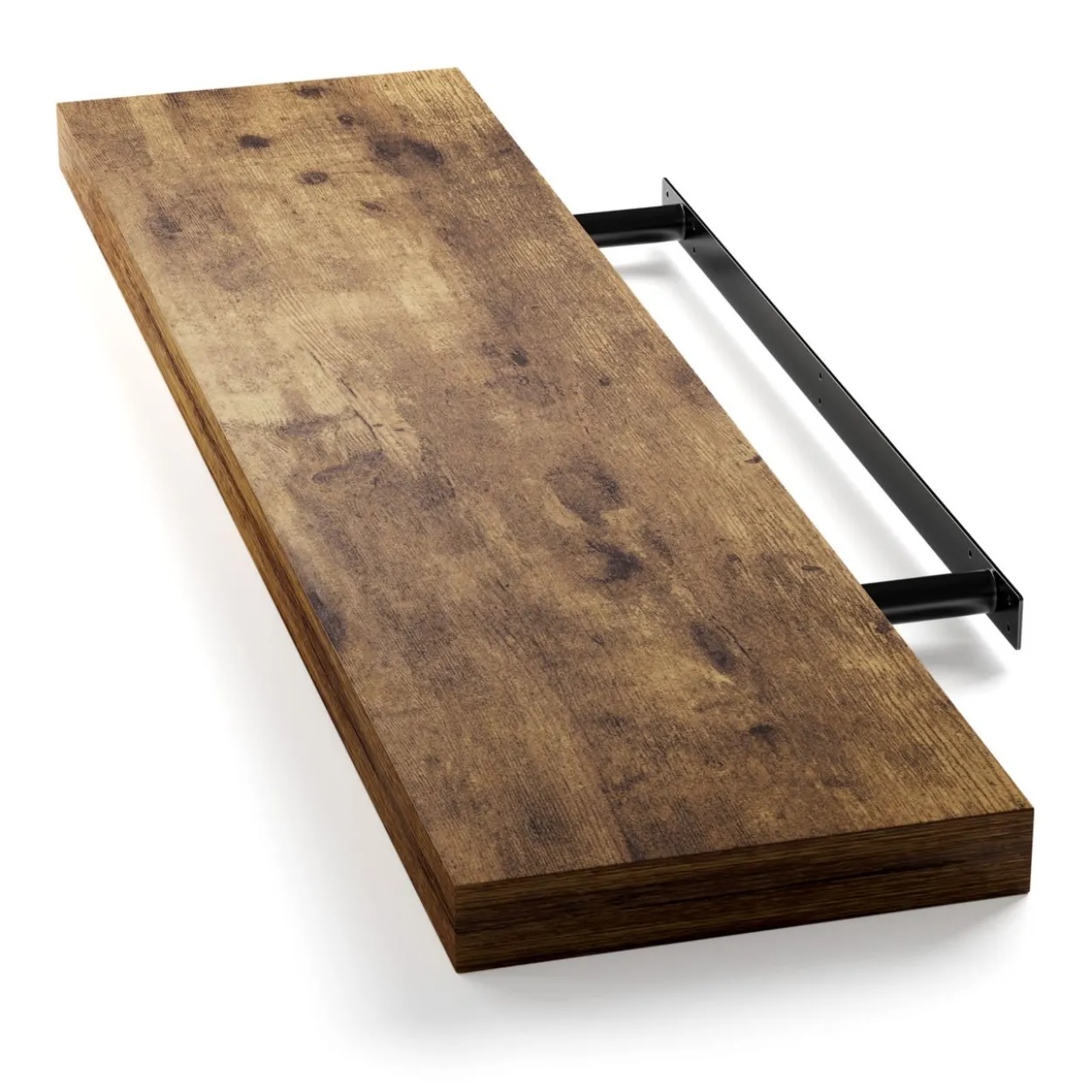 Casaria Wandregal Schweberegal 90cm Eiche dunkel + Halterung