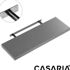 Casaria Wandregal Schweberegal 70cm grau + Halterung