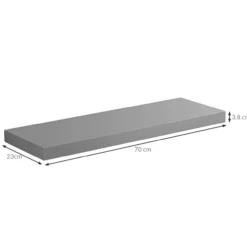 Casaria Wandregal Schweberegal 70cm grau + Halterung