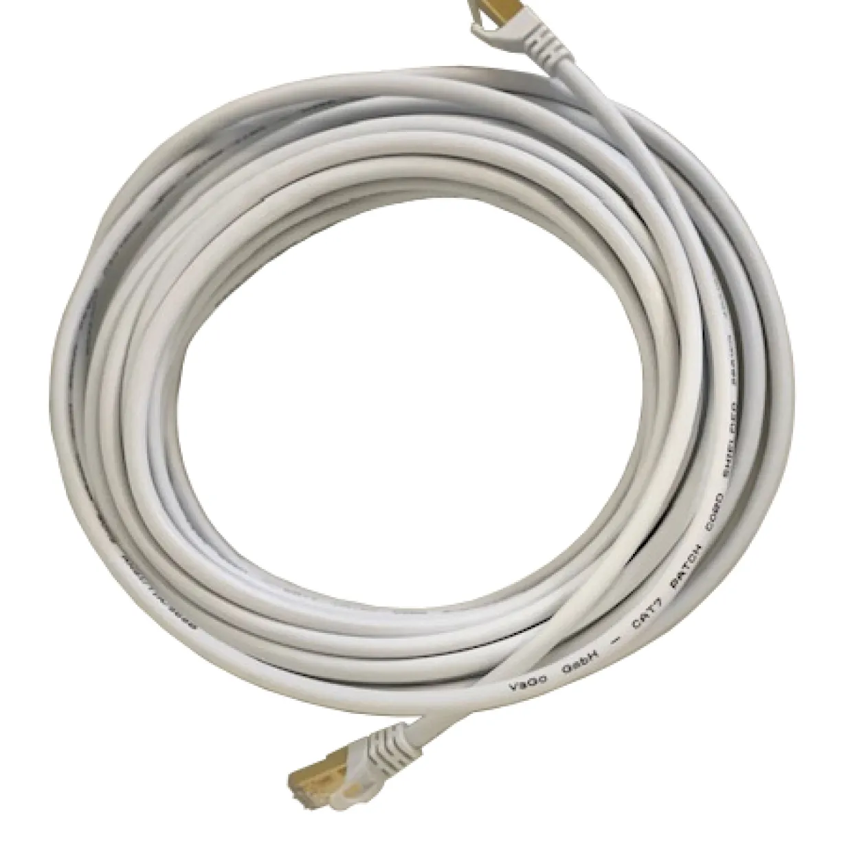 CAT7 Patchkabel Netzwerkkabel weiß 20m rund