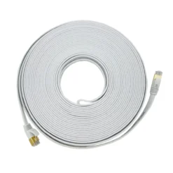 CAT7 Patchkabel Netzwerkkabel weiß 30m flach