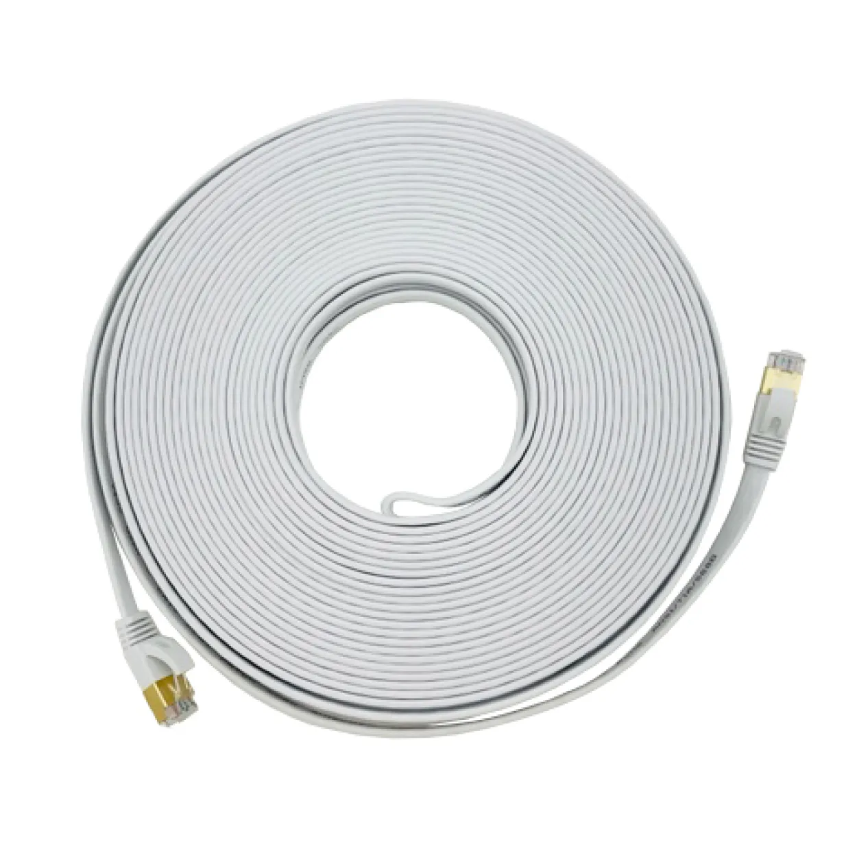 CAT7 Patchkabel Netzwerkkabel weiß 30m flach