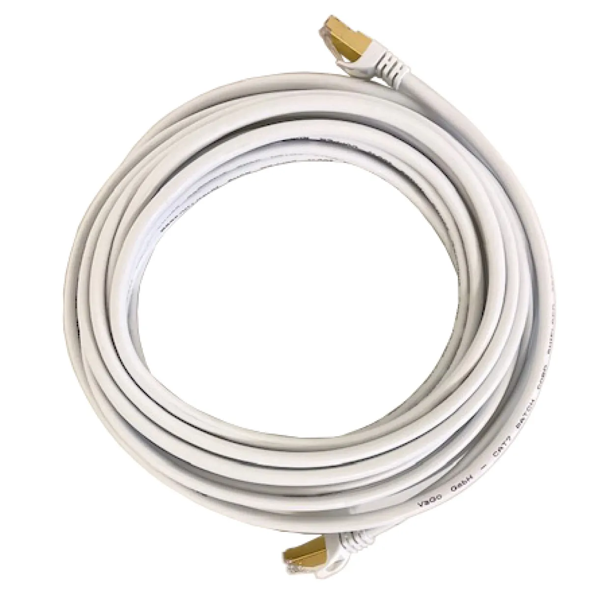 CAT7 Patchkabel Netzwerkkabel weiß 5m rund