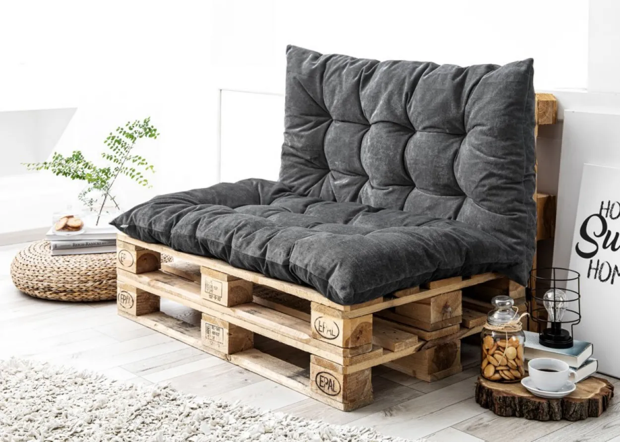 Chillkissen 2er Pack, ca. 70 x 120 cm, Anthrazit
