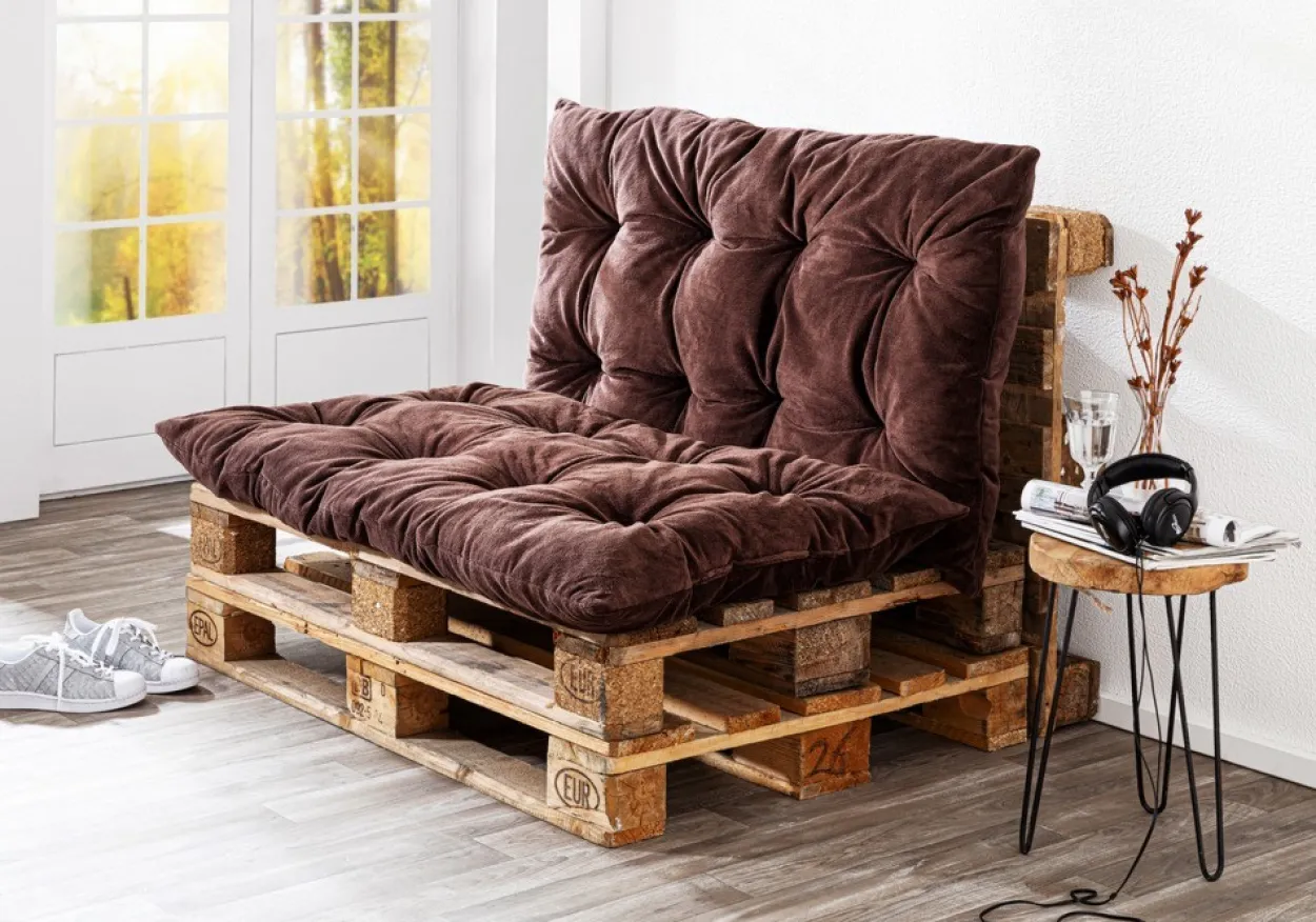 Chillkissen 2er Pack, ca. 70 x 120 cm, Braun