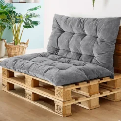 Chillkissen 2er Pack, ca. 70 x 120 cm, Silbergrau