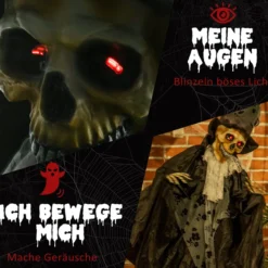 183cm Halloween-Dekoration Bewegliches Skelett-Bräutigam mit Blinkenden Augen und Soundfunktion