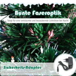 150cm Künstlicher Weihnachtsbaum mit Glasfaser-Farbwechsler