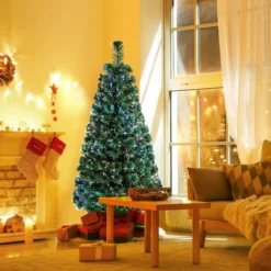 150cm Künstlicher Weihnachtsbaum mit Glasfaser-Farbwechsler