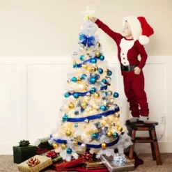 150cm Künstlicher Weihnachtsbaum, Tannenbaum mit Metallständer